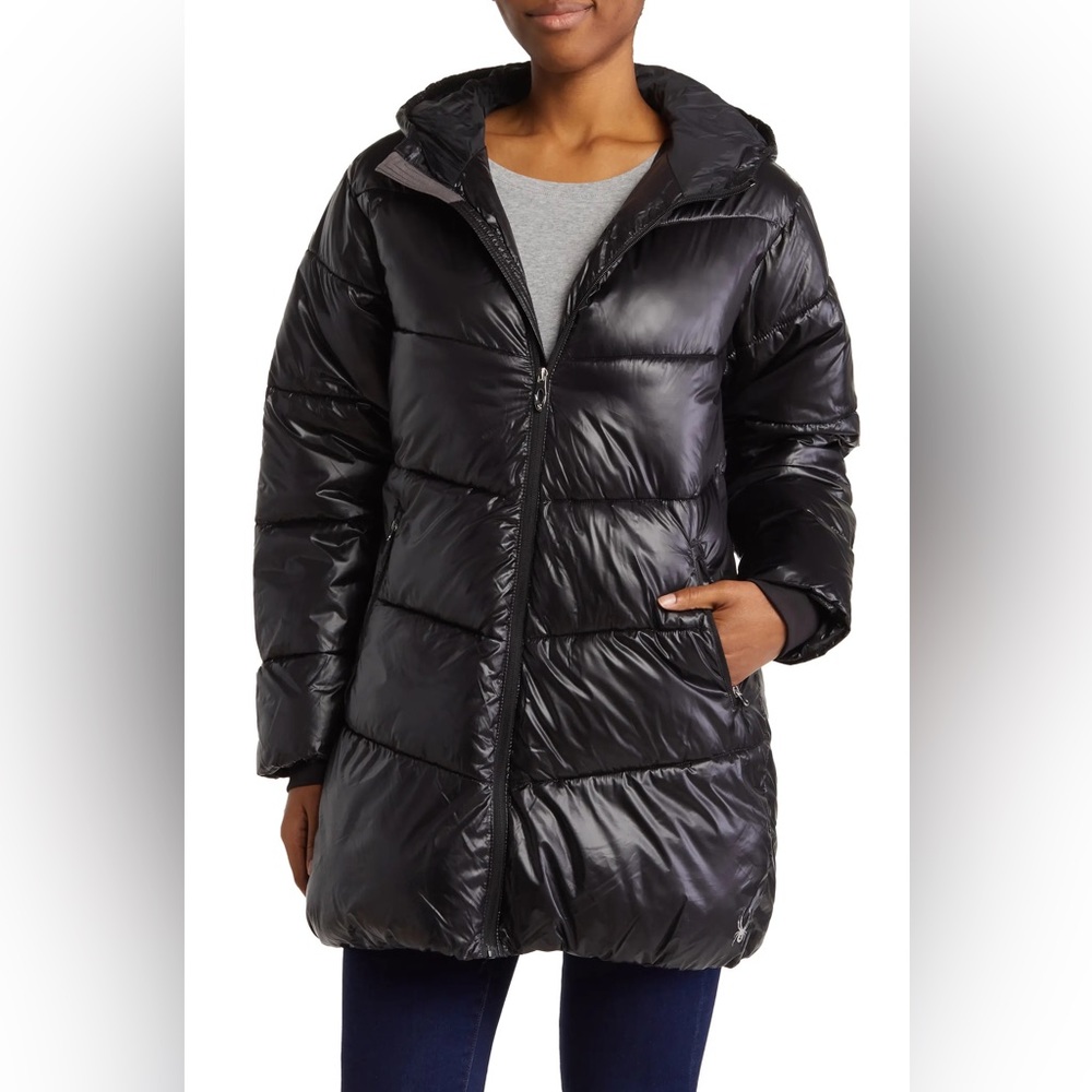 Spyder Super Puff Water Resistant Hooded Parka
